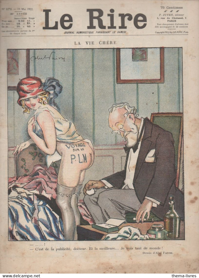 Revue LE RIRE    N°171 Du 13  Mai 1922    Couverture FAIVRE   (CAT4087W) - Humor