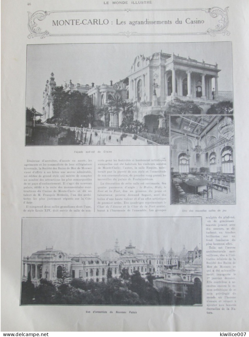1911 MONACO Histoire Du CASINO Monte Carlo - Zonder Classificatie
