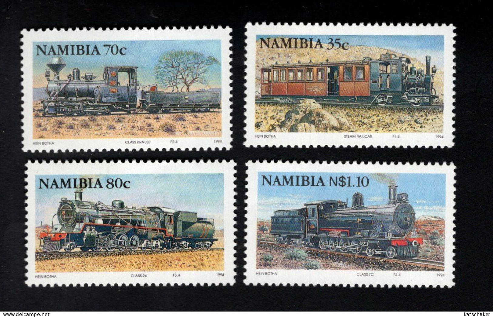 2025346709 1994 SCOTT 770 773 (XX) POSTFRIS MINT NEVER HINGED - TRAINS - Namibië (1990- ...)