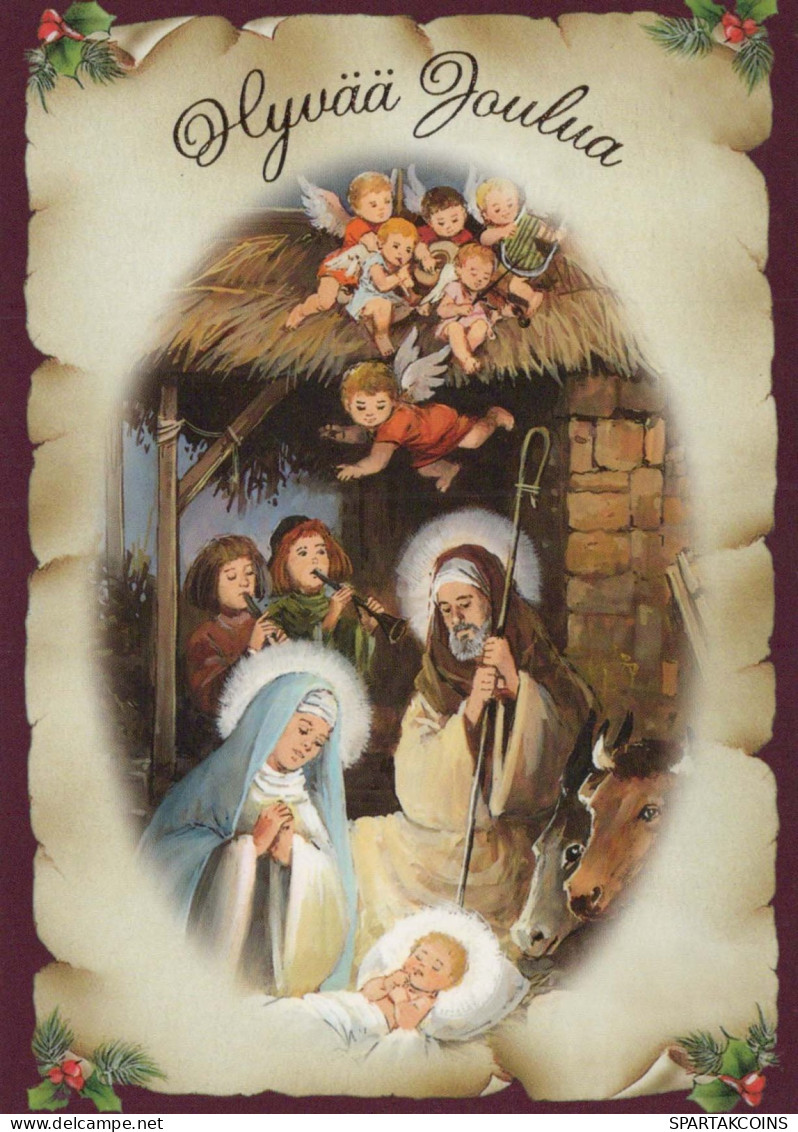 Virgen María Virgen Niño JESÚS Navidad Religión Vintage Tarjeta Postal CPSM #PBP713.A - Virgen Mary & Madonnas