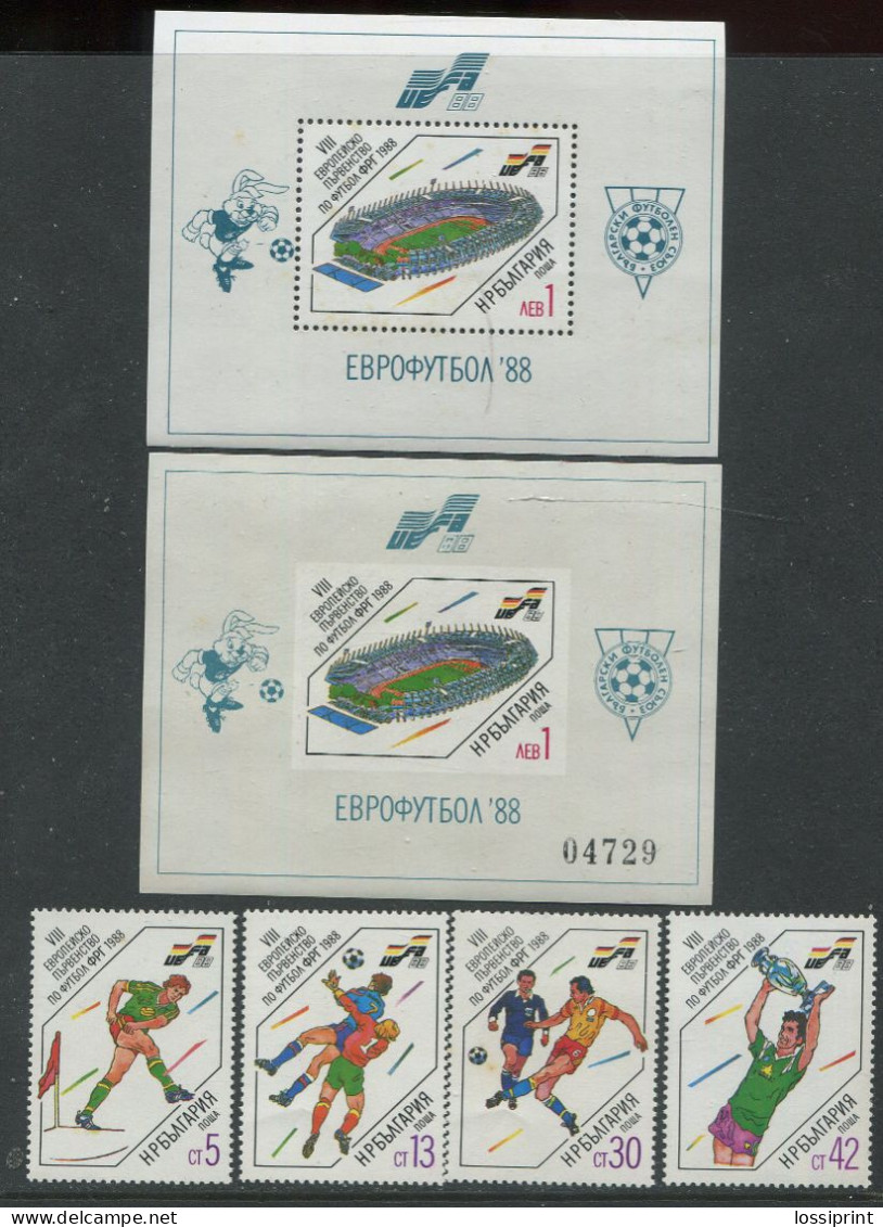 Bulgaria:Unused Stamps And Blocks Serie VIII European Football Championships 1988 - Eurocopa (UEFA)