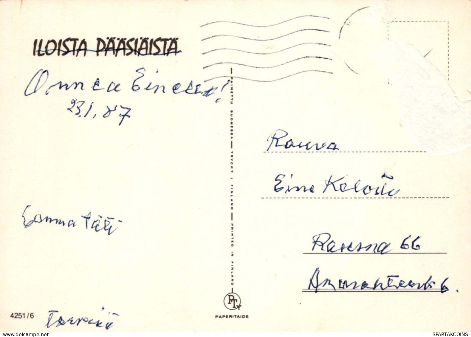 PÂQUES POULET ŒUF Vintage Carte Postale CPSM #PBO849.A - Pâques