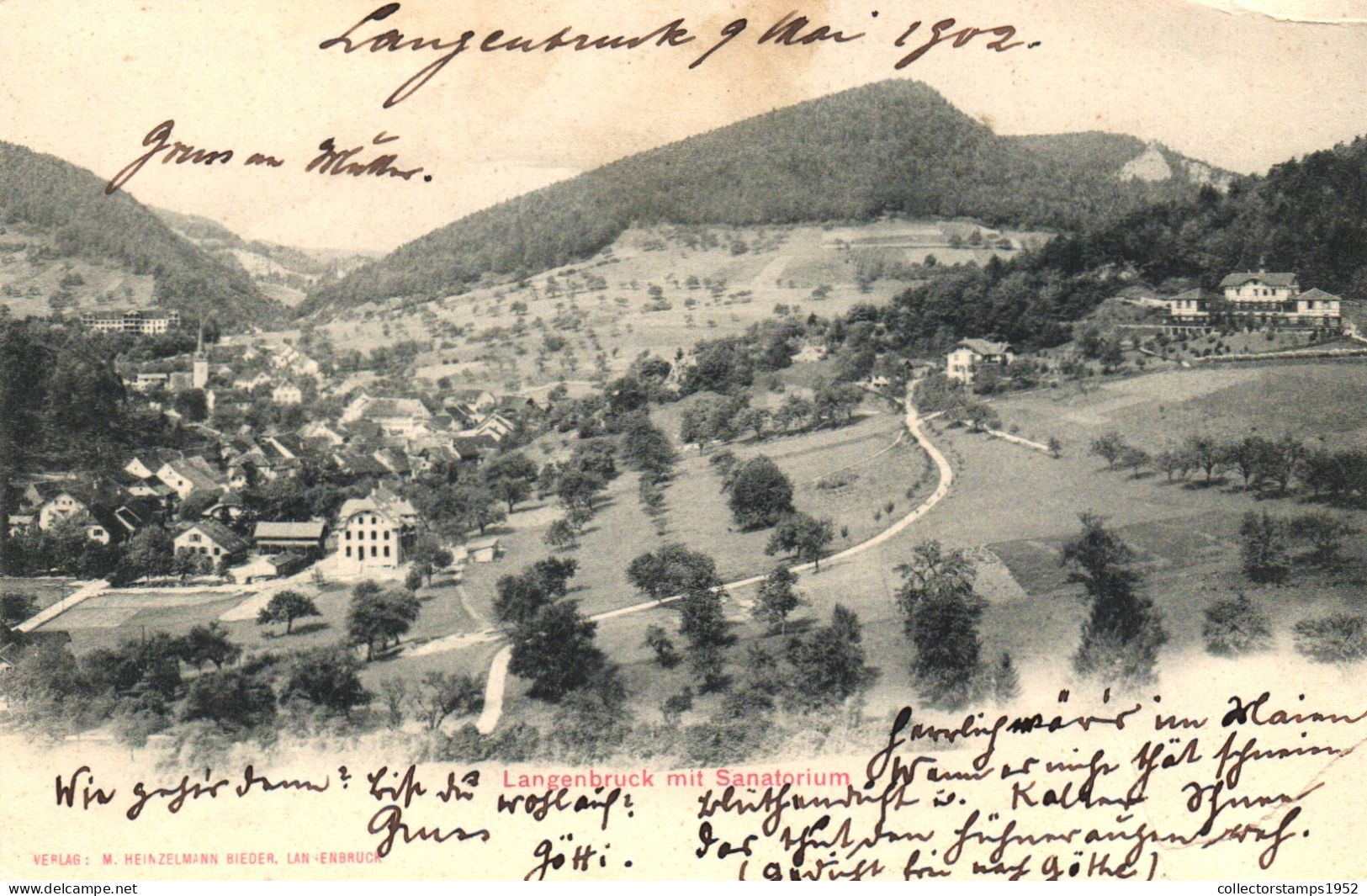 LANGENBRUCK, WALDENBURG, BASEL, ARCHITECTURE, SWITZERLAND, POSTCARD - Waldenburg