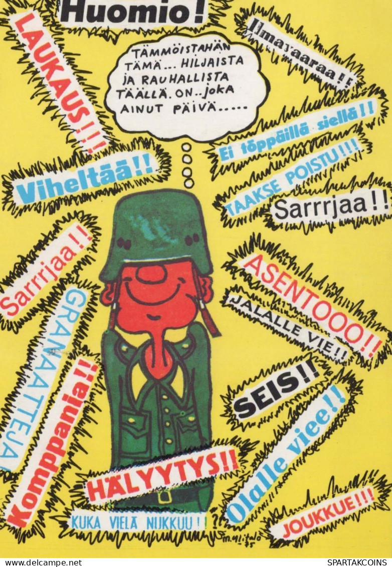 SOLDIERS HUMOUR Militaria Vintage Postcard CPSM #PBV838.A - Humoristiques