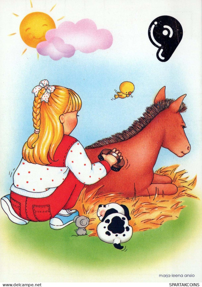 ALLES GUTE ZUM GEBURTSTAG 9 Jährige MÄDCHEN KINDER Vintage Ansichtskarte Postkarte CPSM Unposted #PBU001.A - Cumpleaños