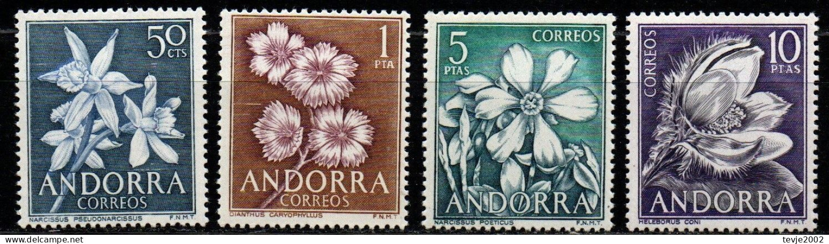 Span. Andorra 1966 - Mi.Nr. 67 - 70 - Postfrisch MNH - Blumen Flowers - Andere & Zonder Classificatie