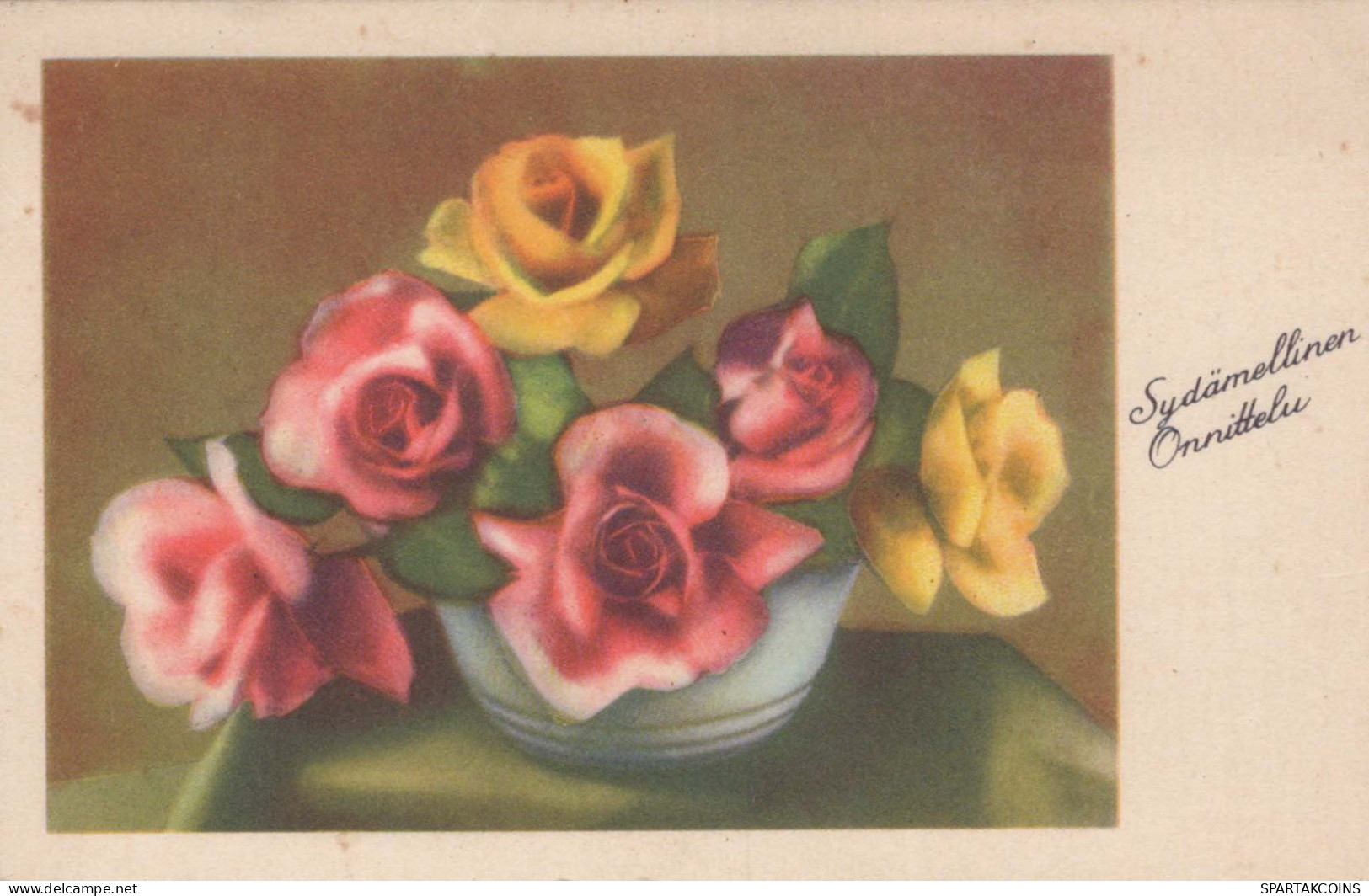 FLORES Vintage Tarjeta Postal CPA #PKE487.A - Fleurs