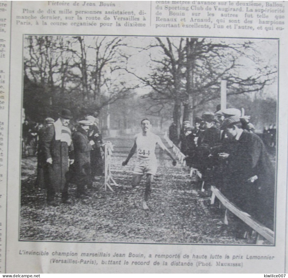 1911 STADE CROIX CATELAN   Course De Fond Arrivée De JEAN BOIN Course  Versailles Paris Prix Lemonnier - Zonder Classificatie