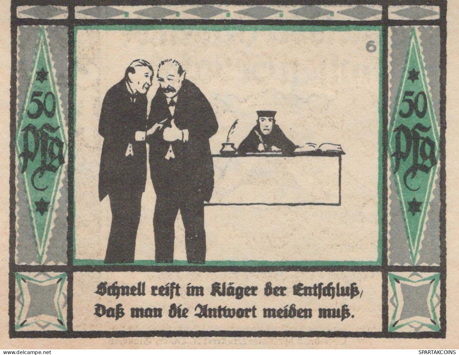 50 PFENNIG 1921 Stadt MÜLSEN-SANKT JAKOB Saxony DEUTSCHLAND Notgeld #PF607 - [11] Emissions Locales