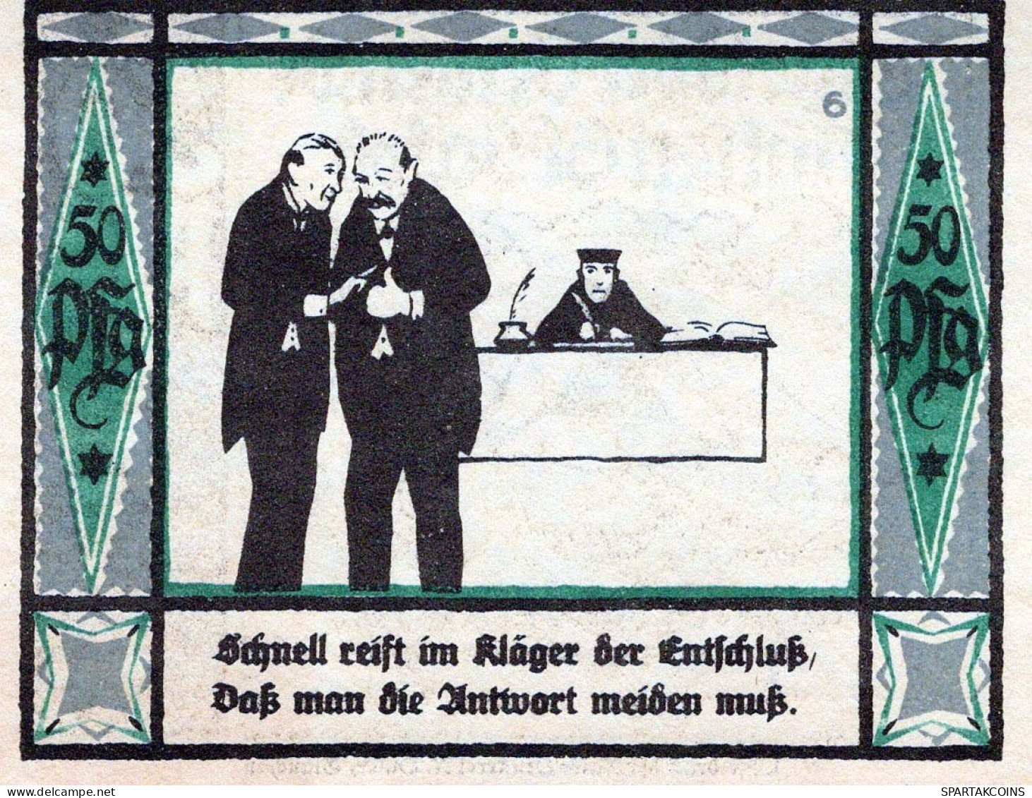 50 PFENNIG 1921 Stadt MÜLSEN-SANKT JAKOB Saxony DEUTSCHLAND Notgeld #PF607 - [11] Emissions Locales