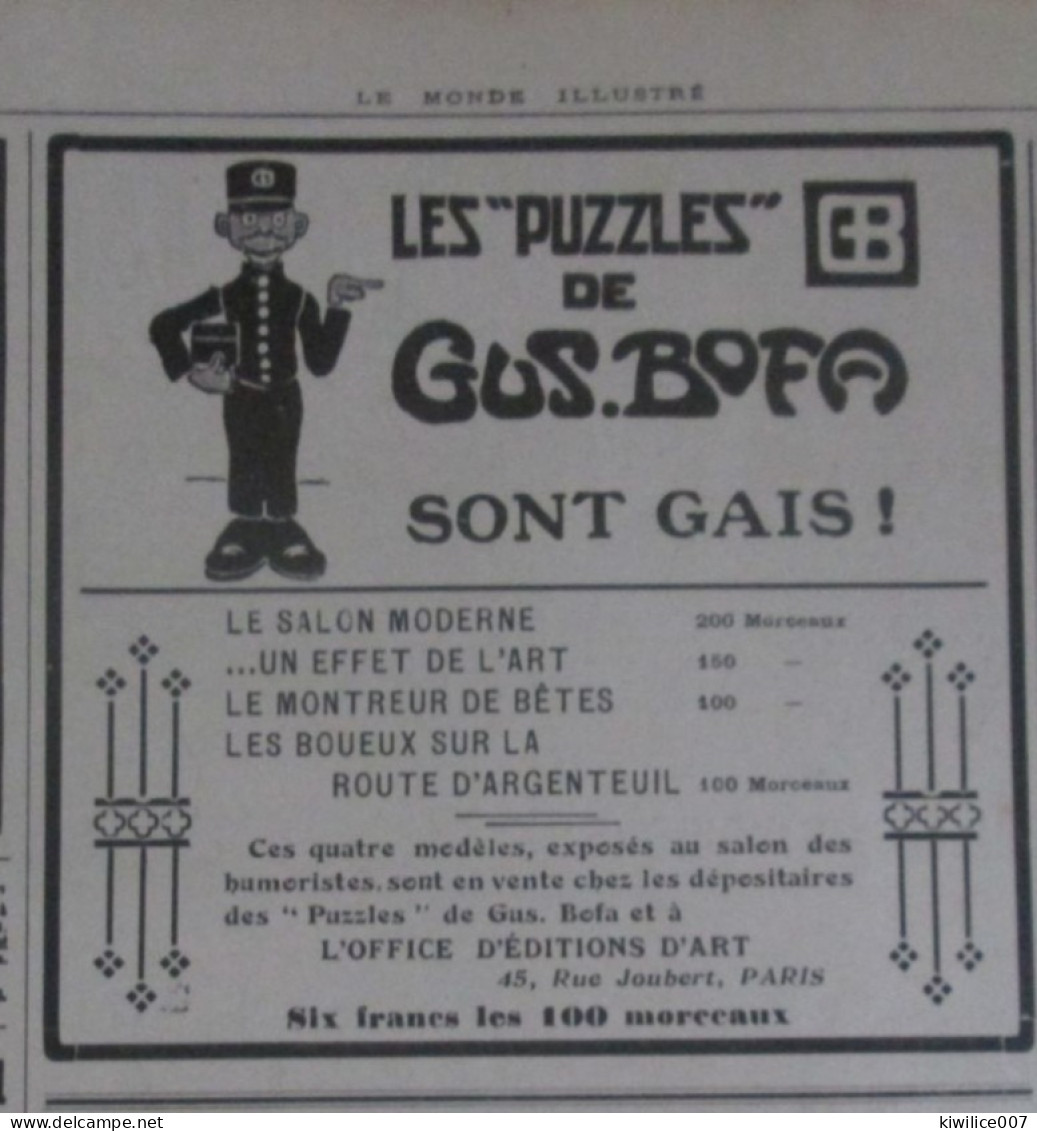 1911 Dessin Illustrateur GUS BOFA  Les Puzzles De GUS BOFA Sont Gais   GB - Unclassified