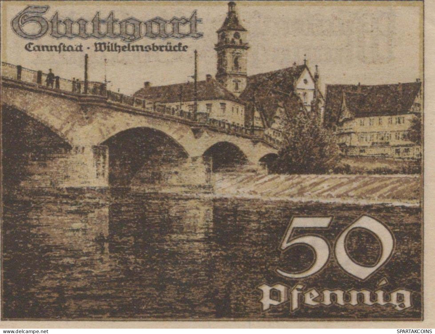 50 PFENNIG 1921 Stadt STUTTGART Württemberg UNC DEUTSCHLAND Notgeld #PC443 - [11] Local Banknote Issues