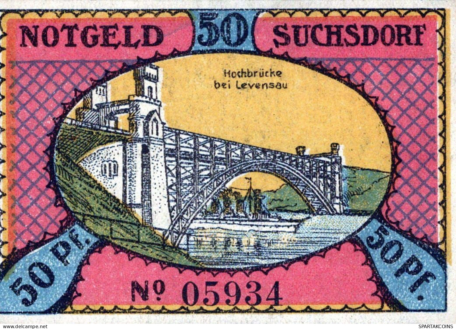 50 PFENNIG 1921 Stadt SUCHSDORF Schleswig-Holstein DEUTSCHLAND Notgeld #PF990 - Lokale Ausgaben
