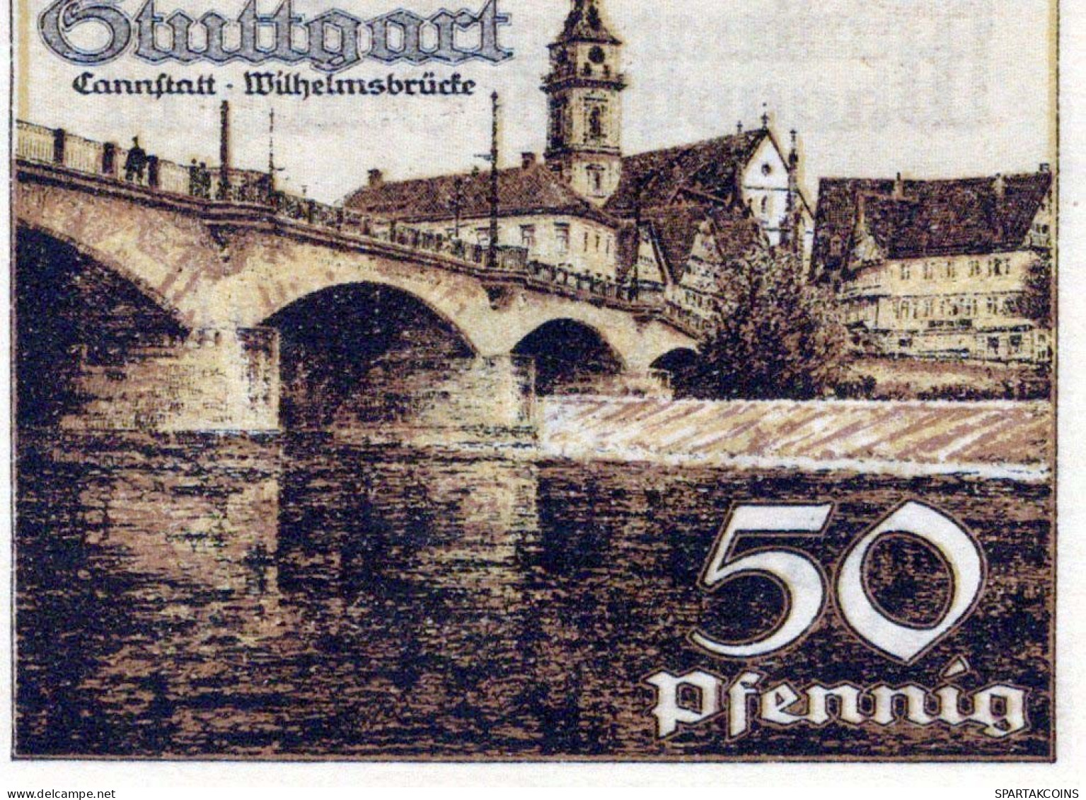 50 PFENNIG 1921 Stadt STUTTGART Württemberg UNC DEUTSCHLAND Notgeld #PC440 - [11] Local Banknote Issues