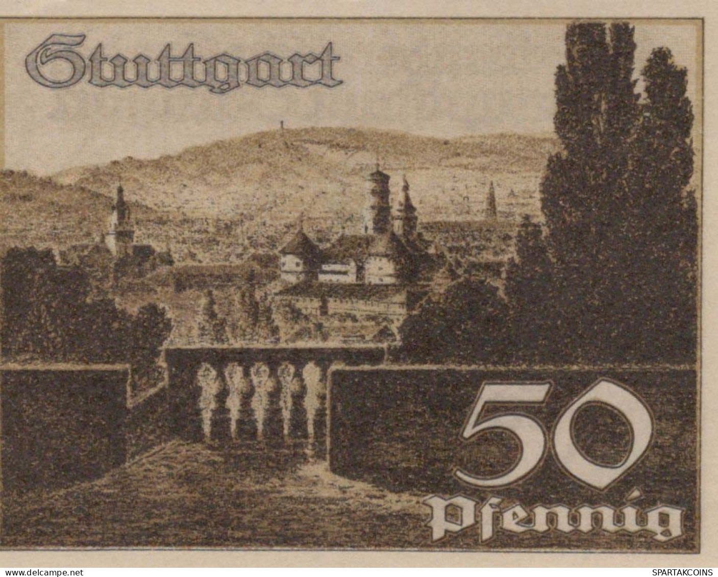 50 PFENNIG 1921 Stadt STUTTGART Württemberg UNC DEUTSCHLAND Notgeld #PC438 - [11] Local Banknote Issues
