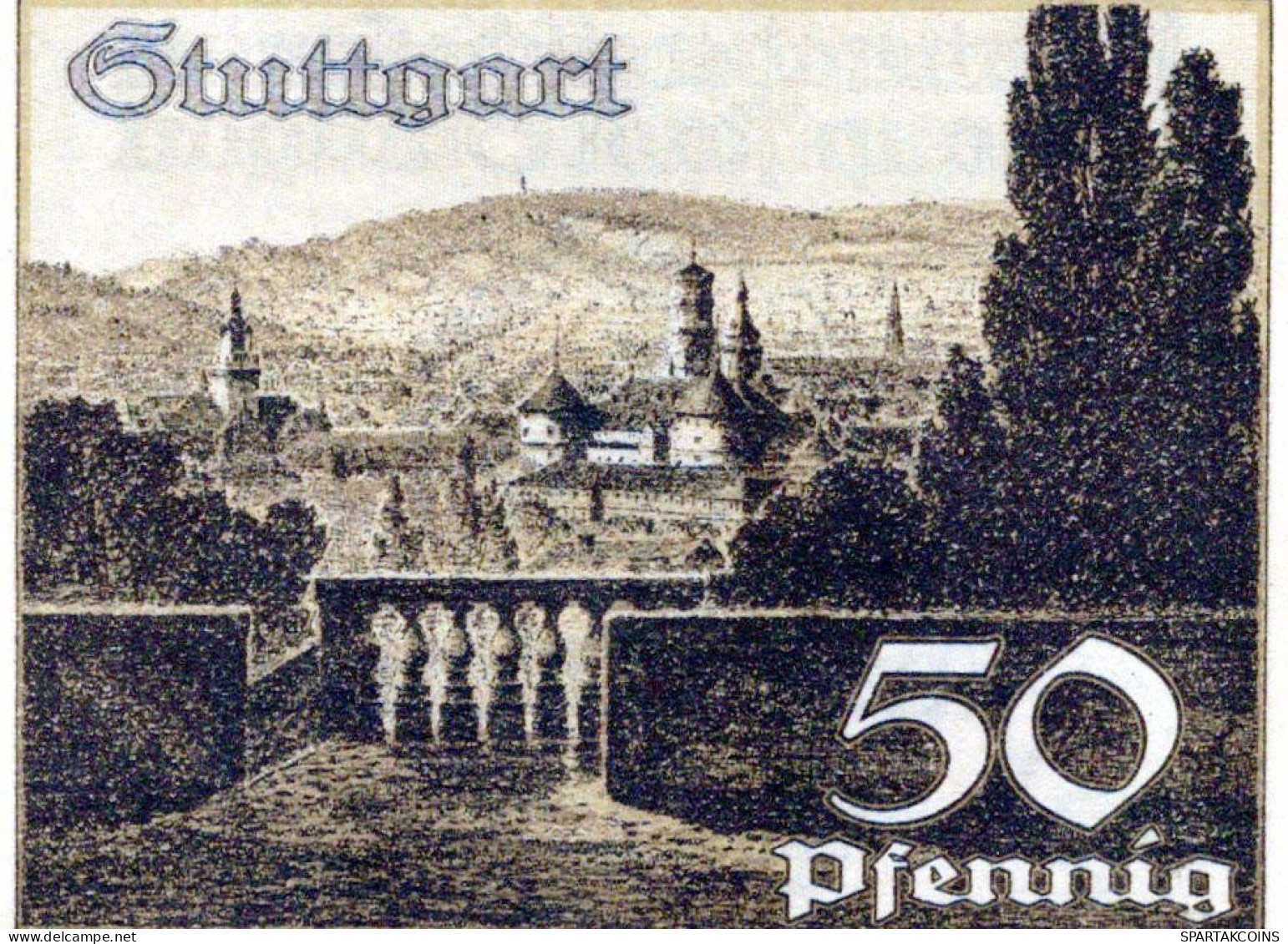 50 PFENNIG 1921 Stadt STUTTGART Württemberg UNC DEUTSCHLAND Notgeld #PC437 - [11] Local Banknote Issues