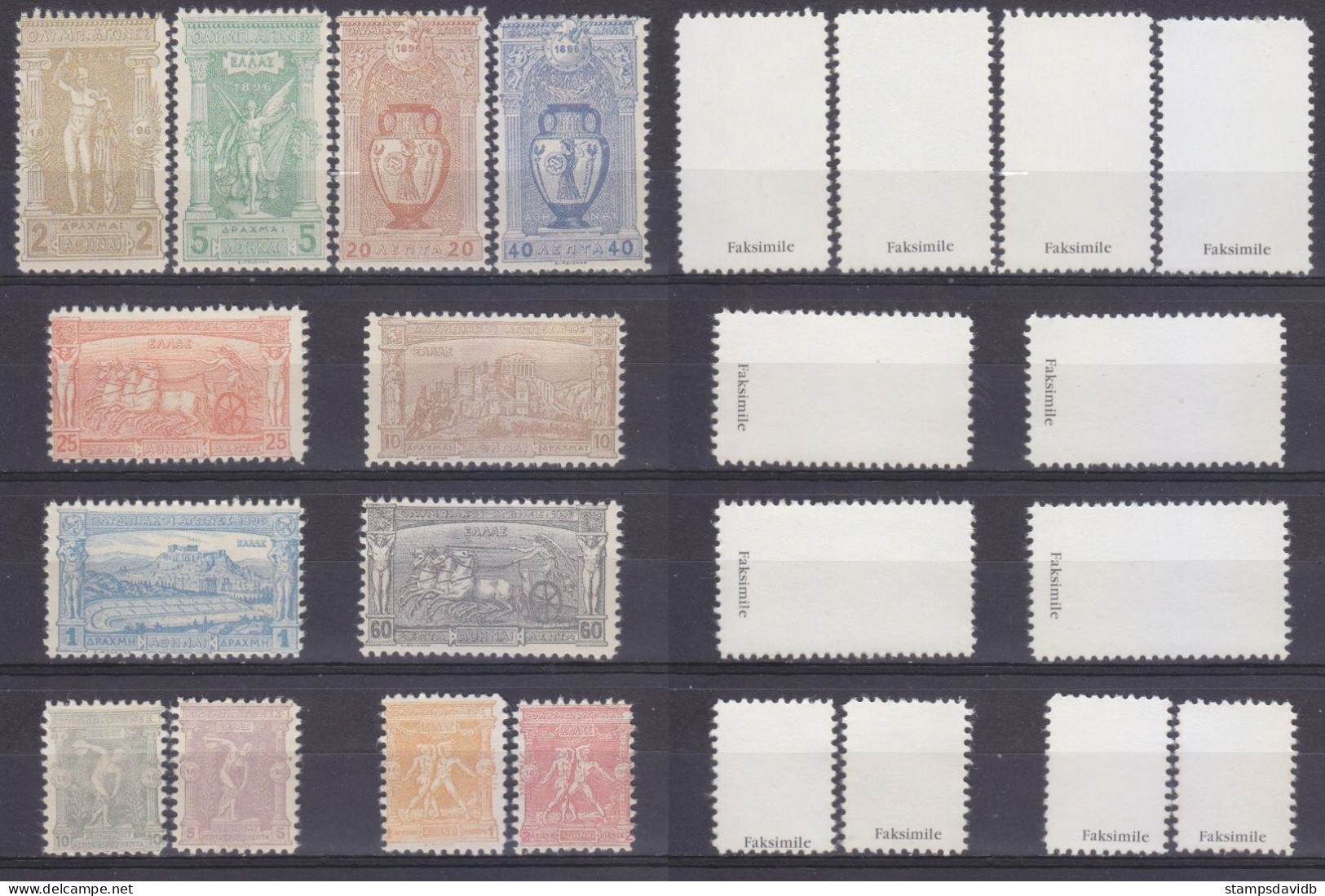 1896 Greece 96-107 Faksimile Olympic Games 1 500,00 € - Ete 1896: Athènes