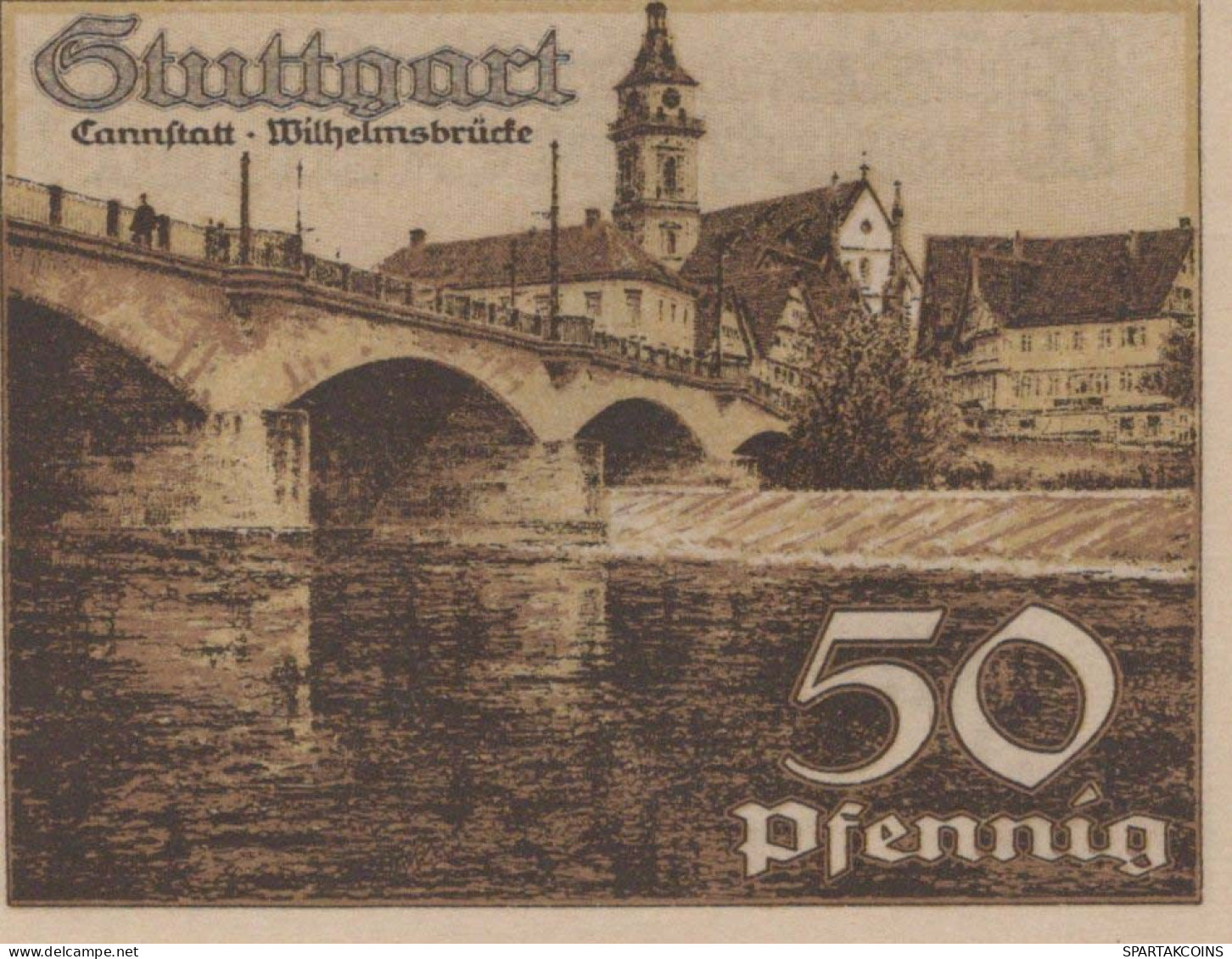 50 PFENNIG 1921 Stadt STUTTGART Württemberg UNC DEUTSCHLAND Notgeld #PC423 - Lokale Ausgaben