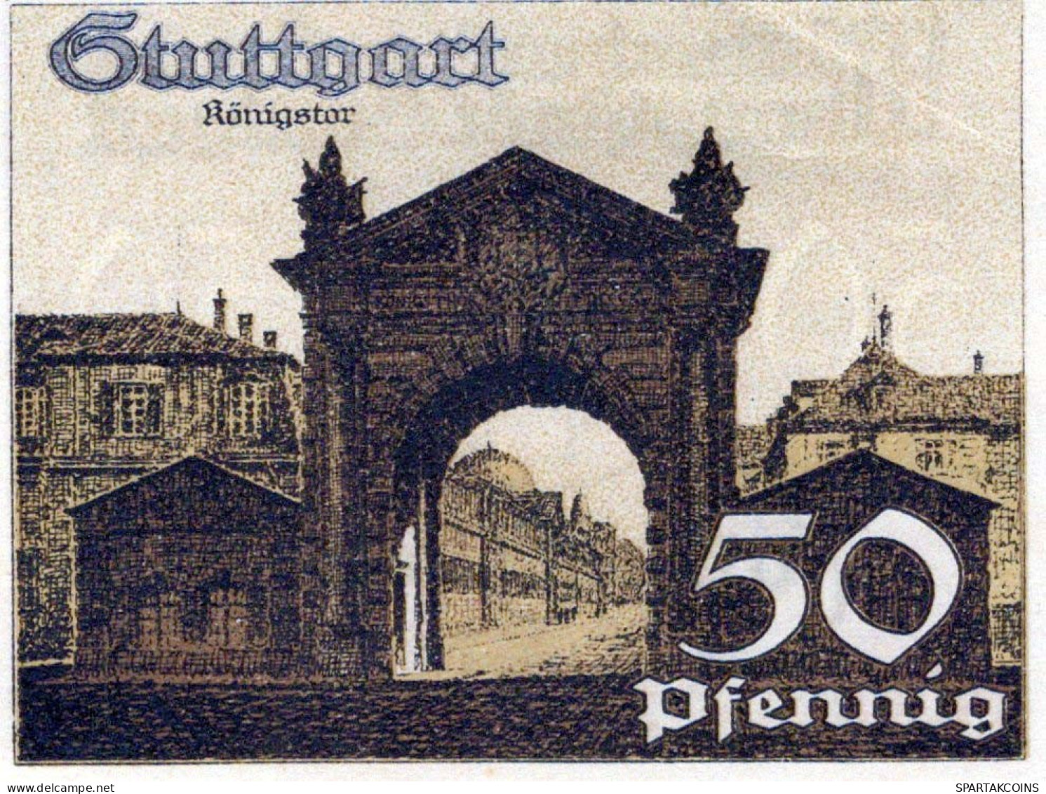 50 PFENNIG 1921 Stadt STUTTGART Württemberg UNC DEUTSCHLAND Notgeld #PC421 - [11] Local Banknote Issues