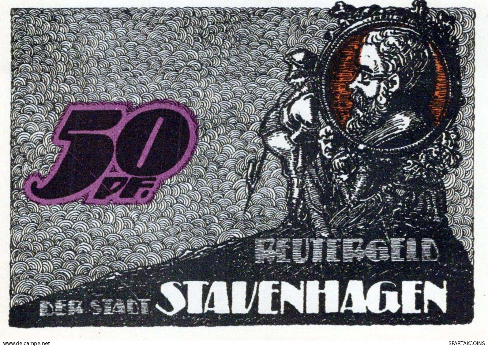 50 PFENNIG 1921 Stadt STAVENHAGEN Mecklenburg-Schwerin UNC DEUTSCHLAND #PI968 - [11] Local Banknote Issues