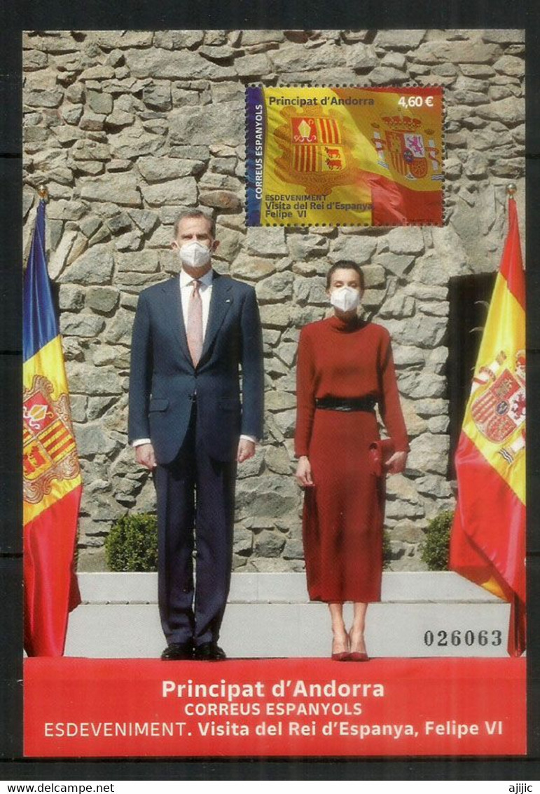 ANDORRA.El Rey De España Y Su Esposa En Visita Oficial A Andorra, 25 Y 26 De Marzo De 2022. Nueva ** Alto Facial - Nuevos