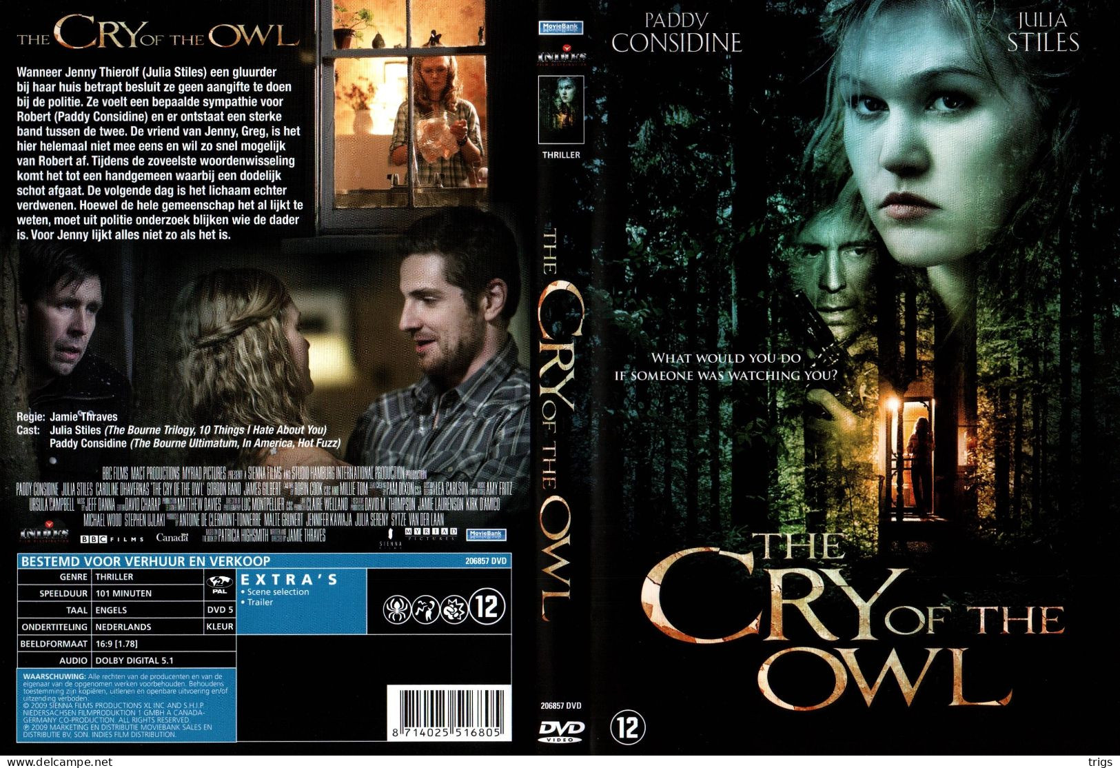 DVD - The Cry Of The Owl - Policíacos