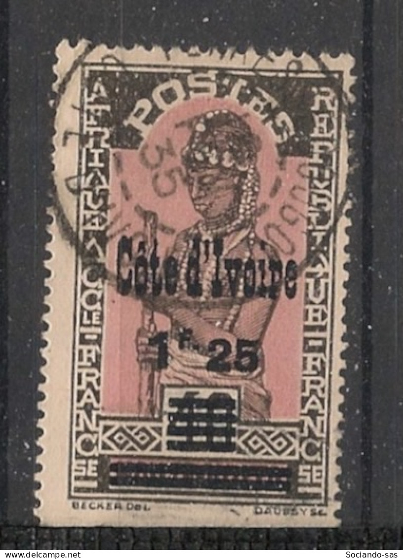 COTE D'IVOIRE - 1933 - N°YT. 102 - 1f25 Brun-noir - Oblitéré / Used - Gebraucht