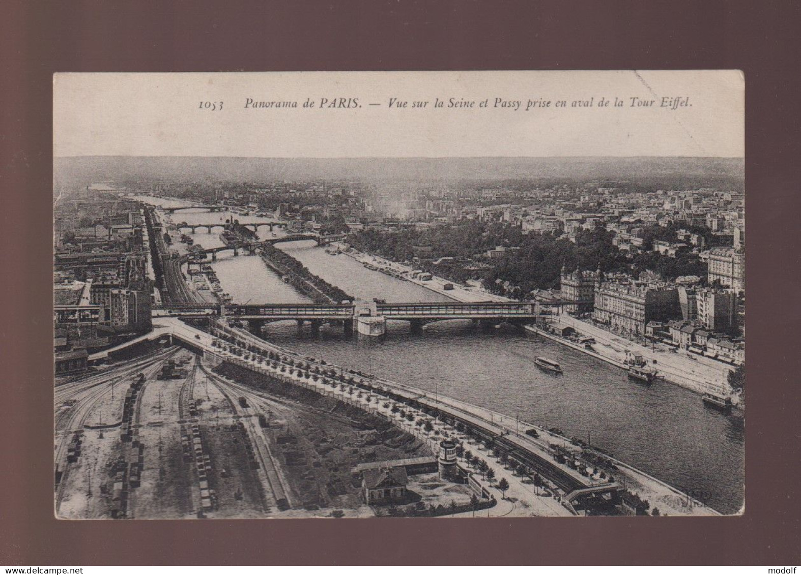 CPA - 75 - Panorama De Paris - Vue Sur La Seine Et Passy Prise En Aval De La Tour Eiffel - Circulée En 1910 - Multi-vues, Vues Panoramiques
