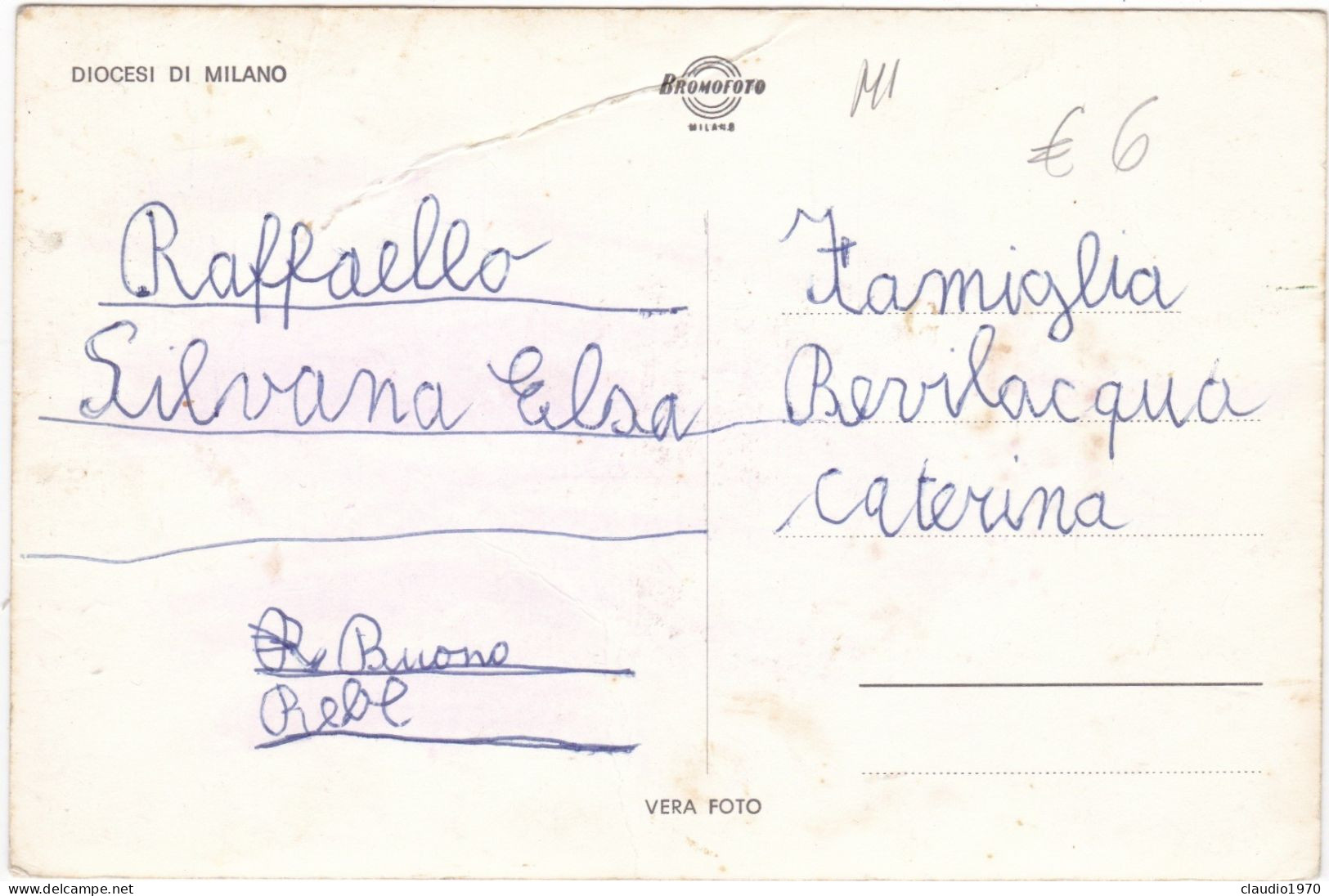 MILANO - CARTOLINA - DIOCESI DI MILANO - SACEROTI 1967 - VIAGGIATA - FRANCOBOLLO ASPORTATO - Milano (Mailand)