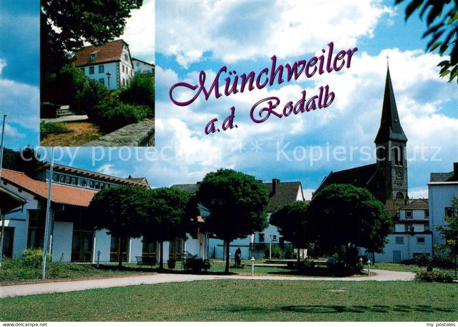 73230204 Moenchweiler Rodalb Kirche Panorama  - Zu Identifizieren