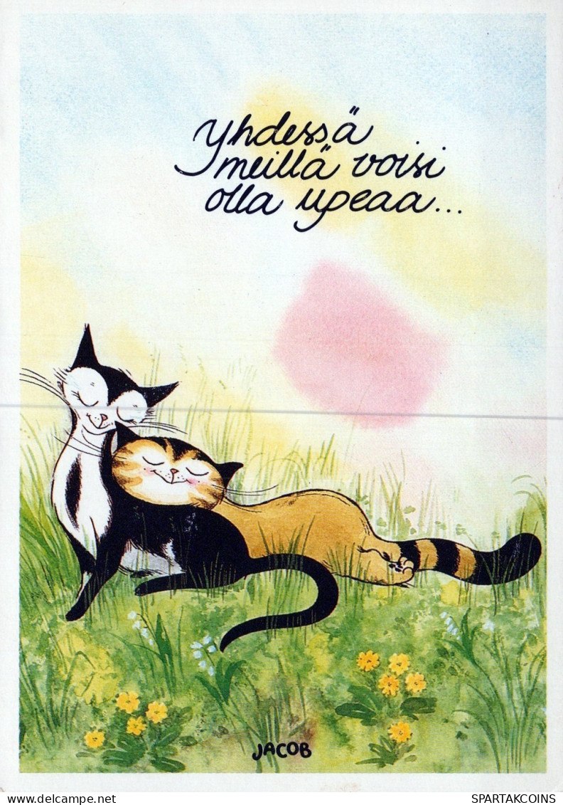 KATZE MIEZEKATZE Tier Vintage Ansichtskarte Postkarte CPSM #PAM212.DE - Cats