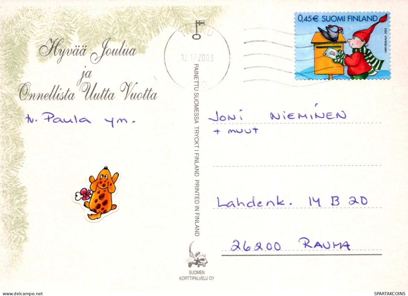 WEIHNACHTSMANN SANTA CLAUS WEIHNACHTSFERIEN Vintage Postkarte CPSM #PAJ775.DE - Santa Claus