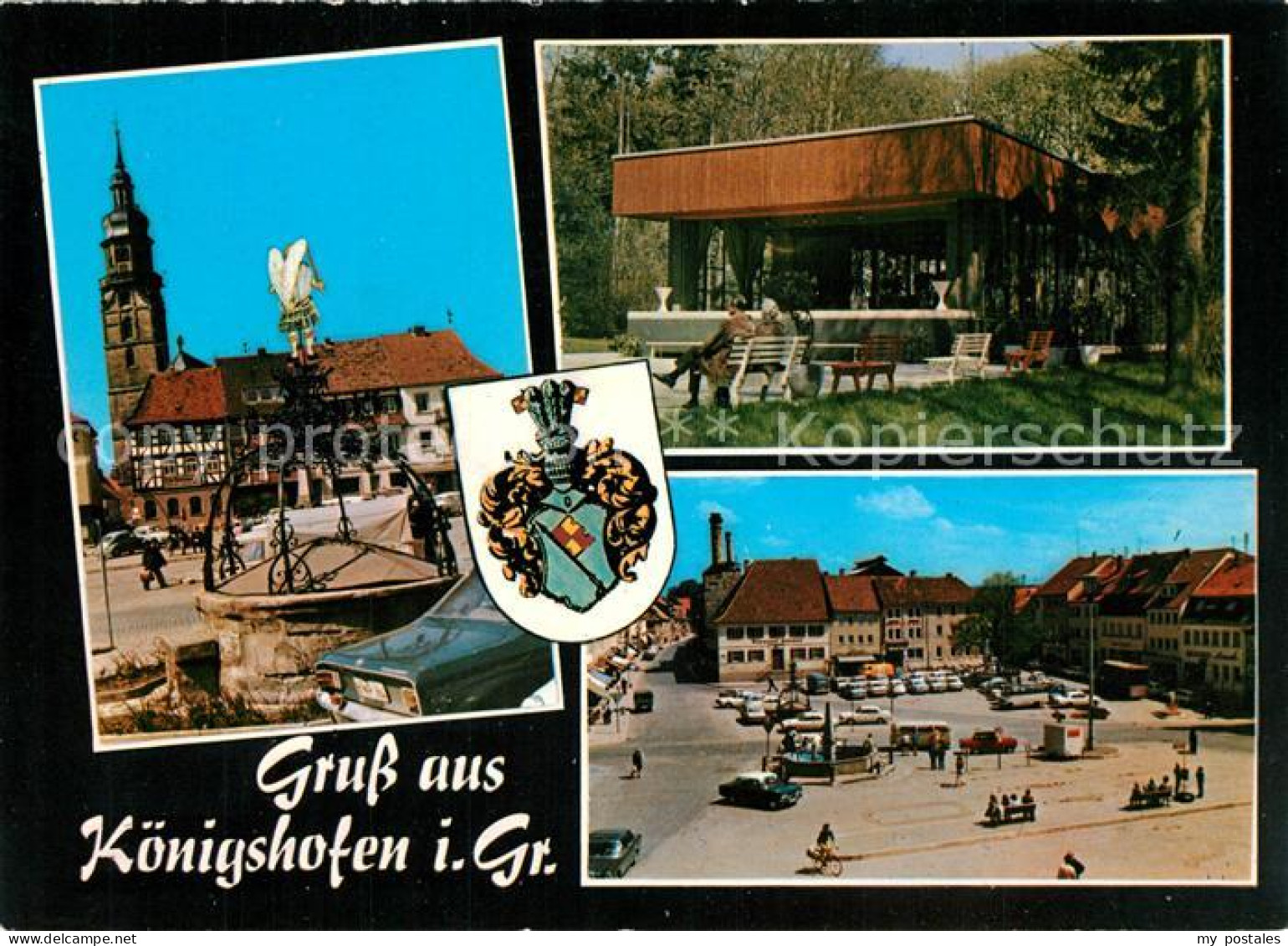 73230104 Koenigshofen Bad Marktplatz Brunnen Rathaus  Koenigshofen Bad - Bad Königshofen