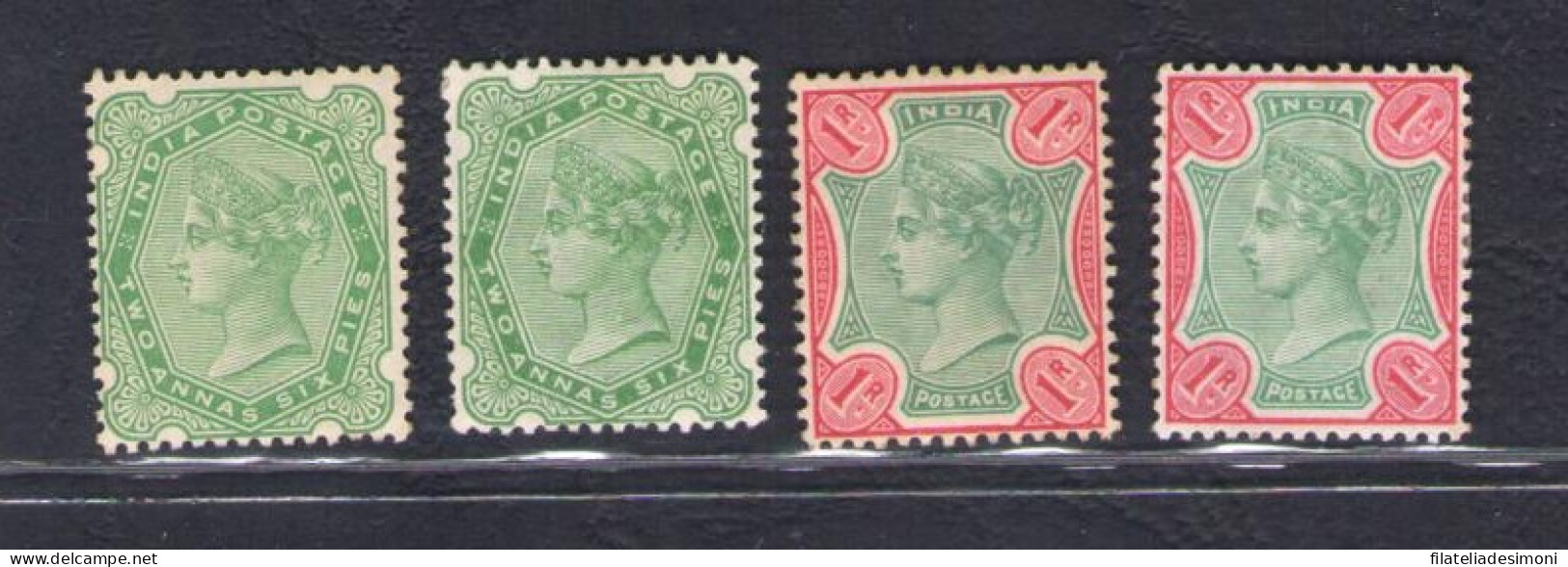 1892-97 India - Stanley Gibbson N. 103-06 - Effige Vittoria - MH* - Other & Unclassified