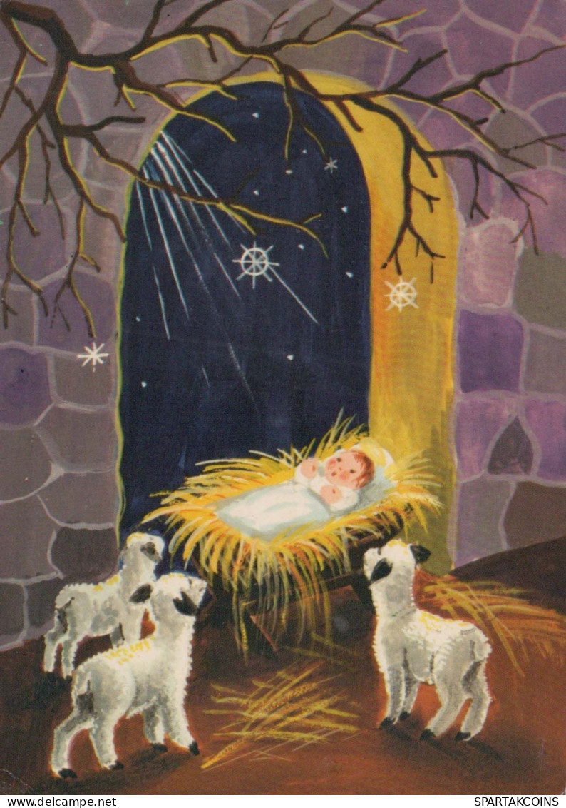 JESUCRISTO Niño JESÚS Navidad Religión Vintage Tarjeta Postal CPSM #PBP647.ES - Gesù