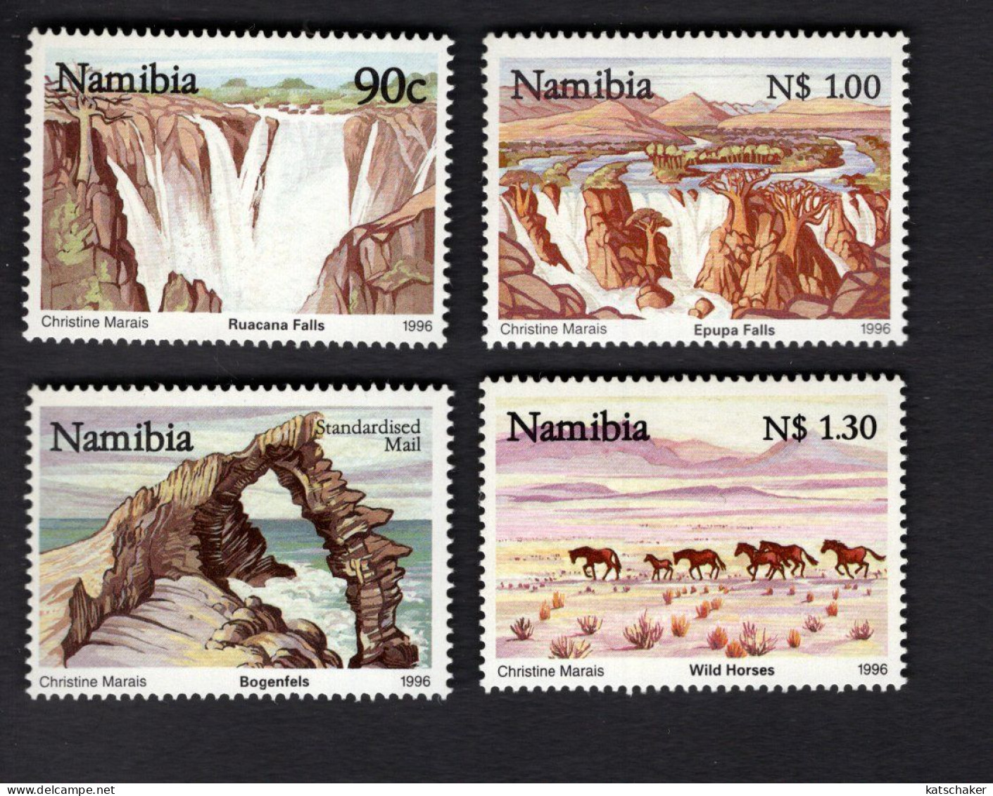 2025361412 1996 SCOTT 793 796 (XX) POSTFRIS MINT NEVER HINGED - TOURISM - LANDSCAPES - Namibia (1990- ...)