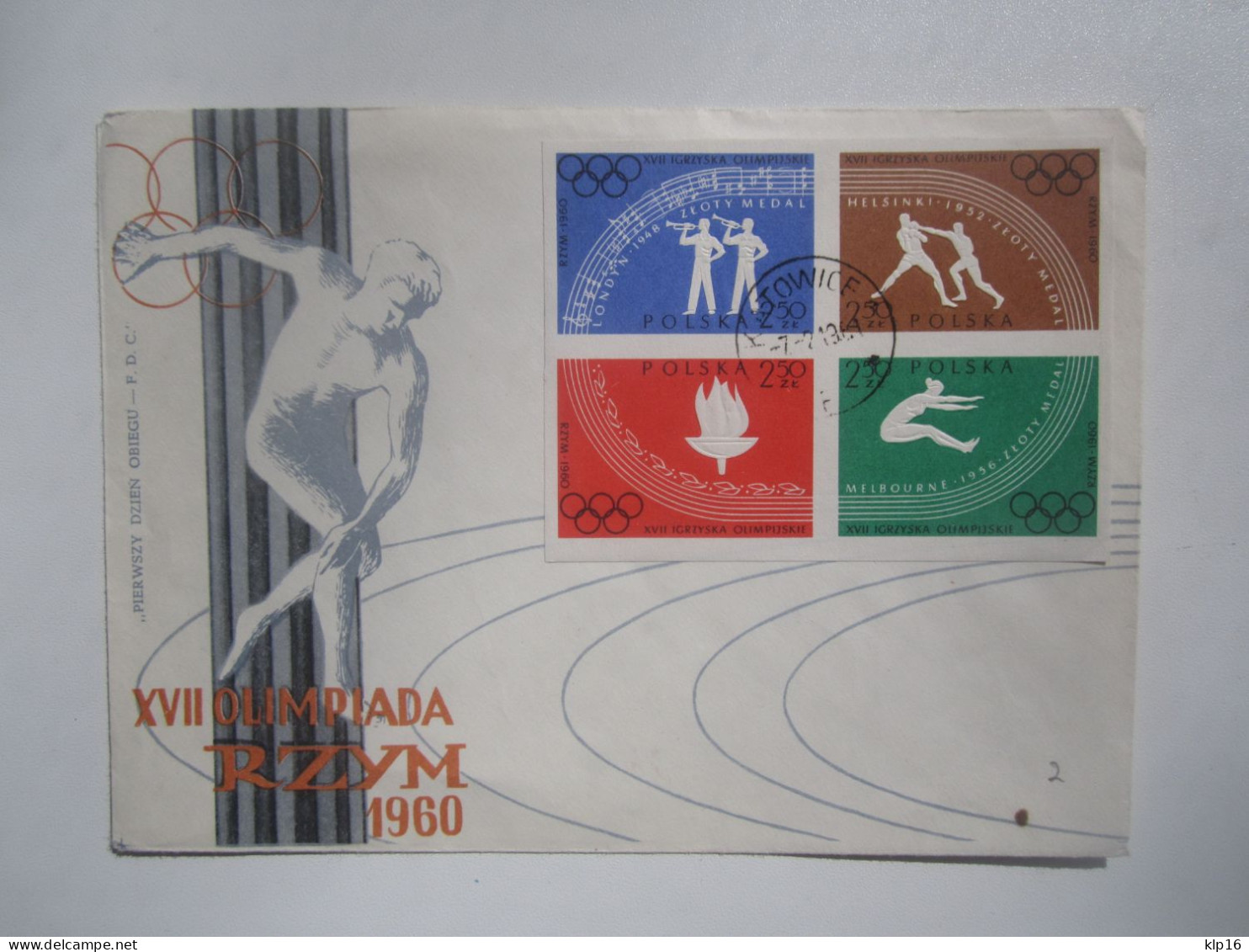 1960 ROME OLYMPIC GAMES POLAND COVER - Verano 1960: Roma