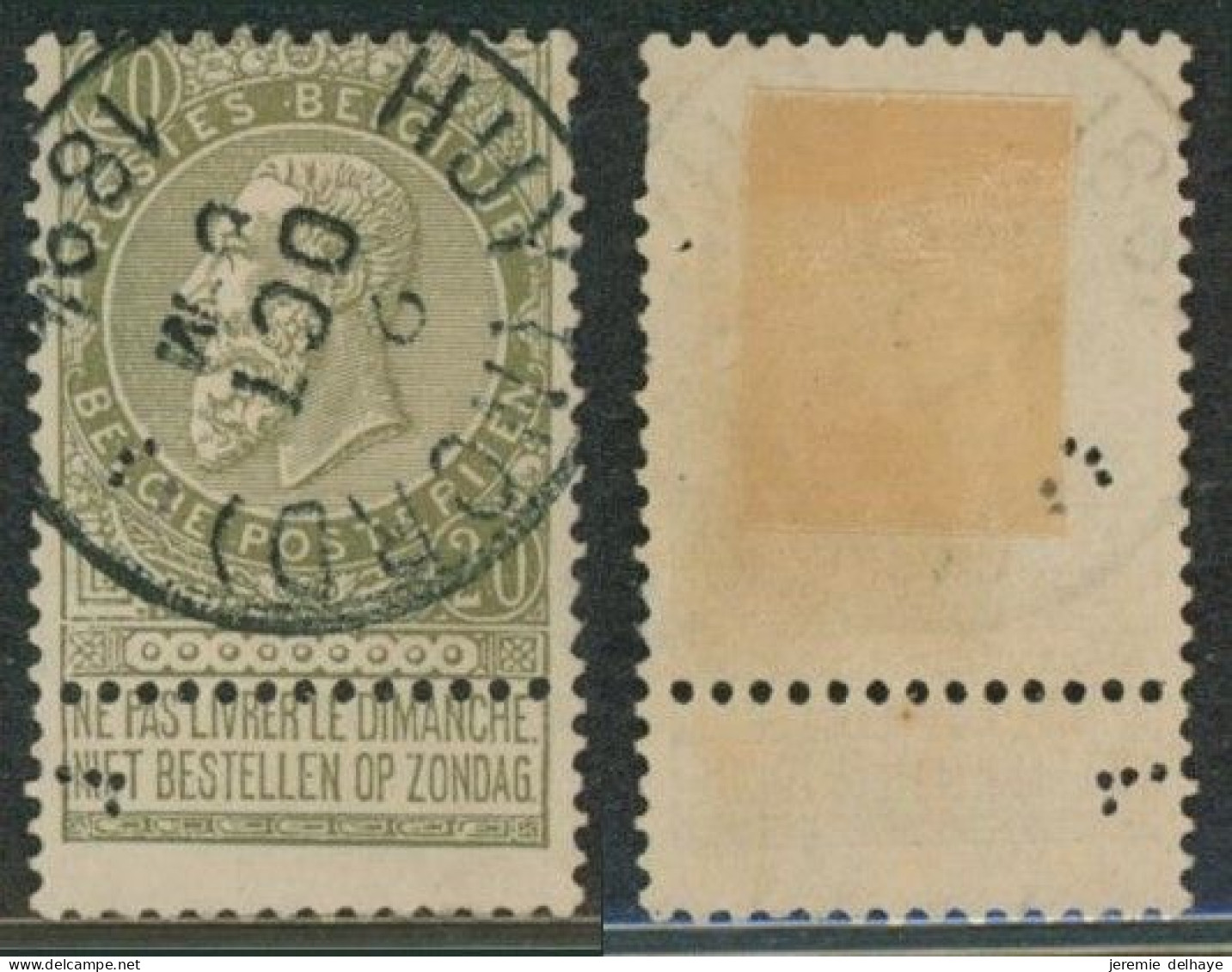 Fine Barbe - N°59 Obl Simple Cercle "Huy (nord)"   // (AD) - 1893-1900 Schmaler Bart