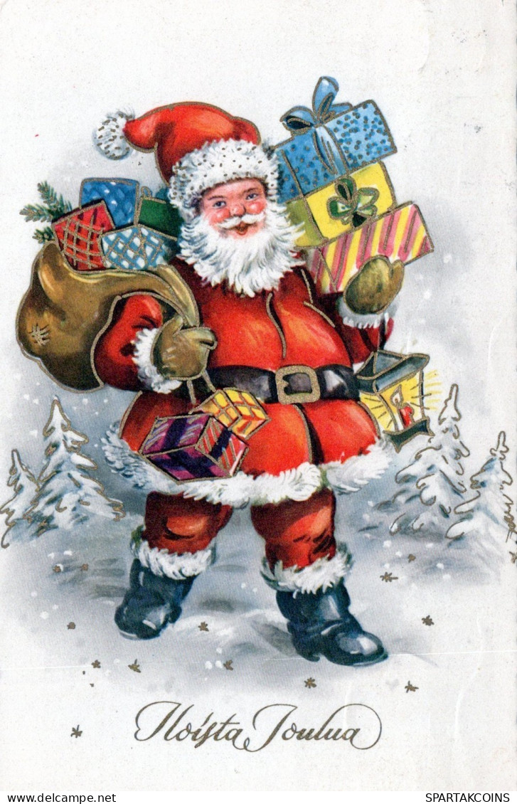 PAPÁ NOEL NAVIDAD Fiesta Vintage Tarjeta Postal CPSMPF #PAJ498.ES - Santa Claus