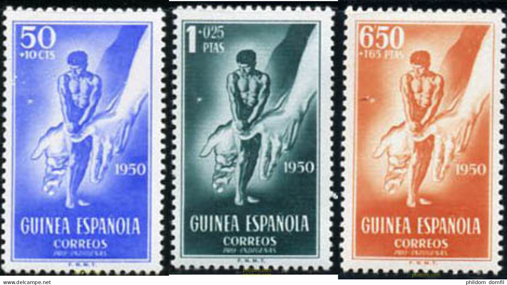 198490 MNH GUINEA ESPAÑOLA 1950 PRO INDIGENAS - Guinée Espagnole
