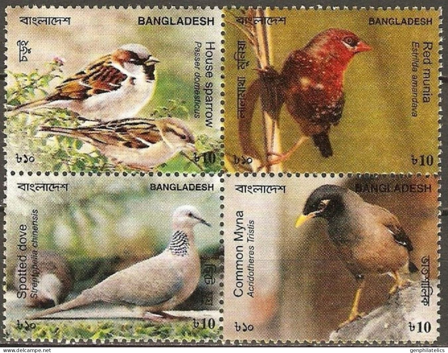 BANGLADESH 2010 FAUNA Animals BIRDS - Fine Set MNH - Bangladesch