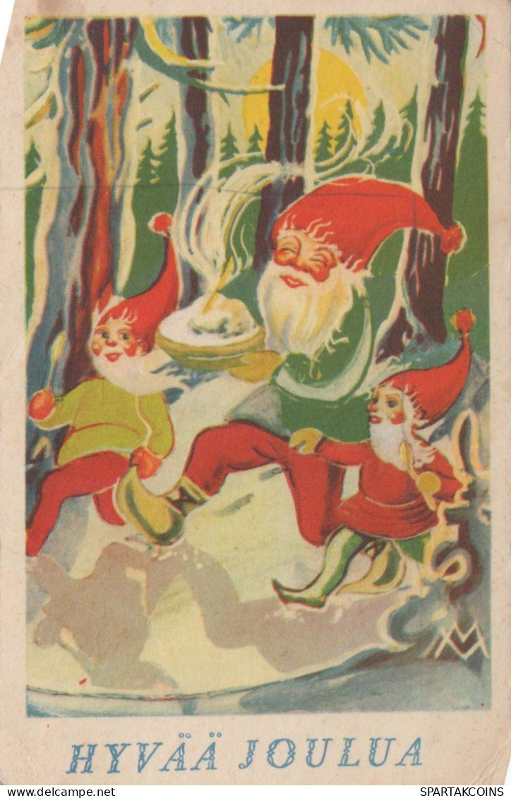 PÈRE NOËL Bonne Année Noël Vintage Carte Postale CPSMPF #PKG316.FR - Santa Claus