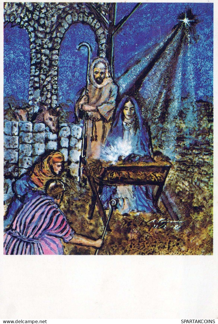 Vierge Marie Madone Bébé JÉSUS Noël Religion Vintage Carte Postale CPSM #PBP648.FR - Jungfräuliche Marie Und Madona