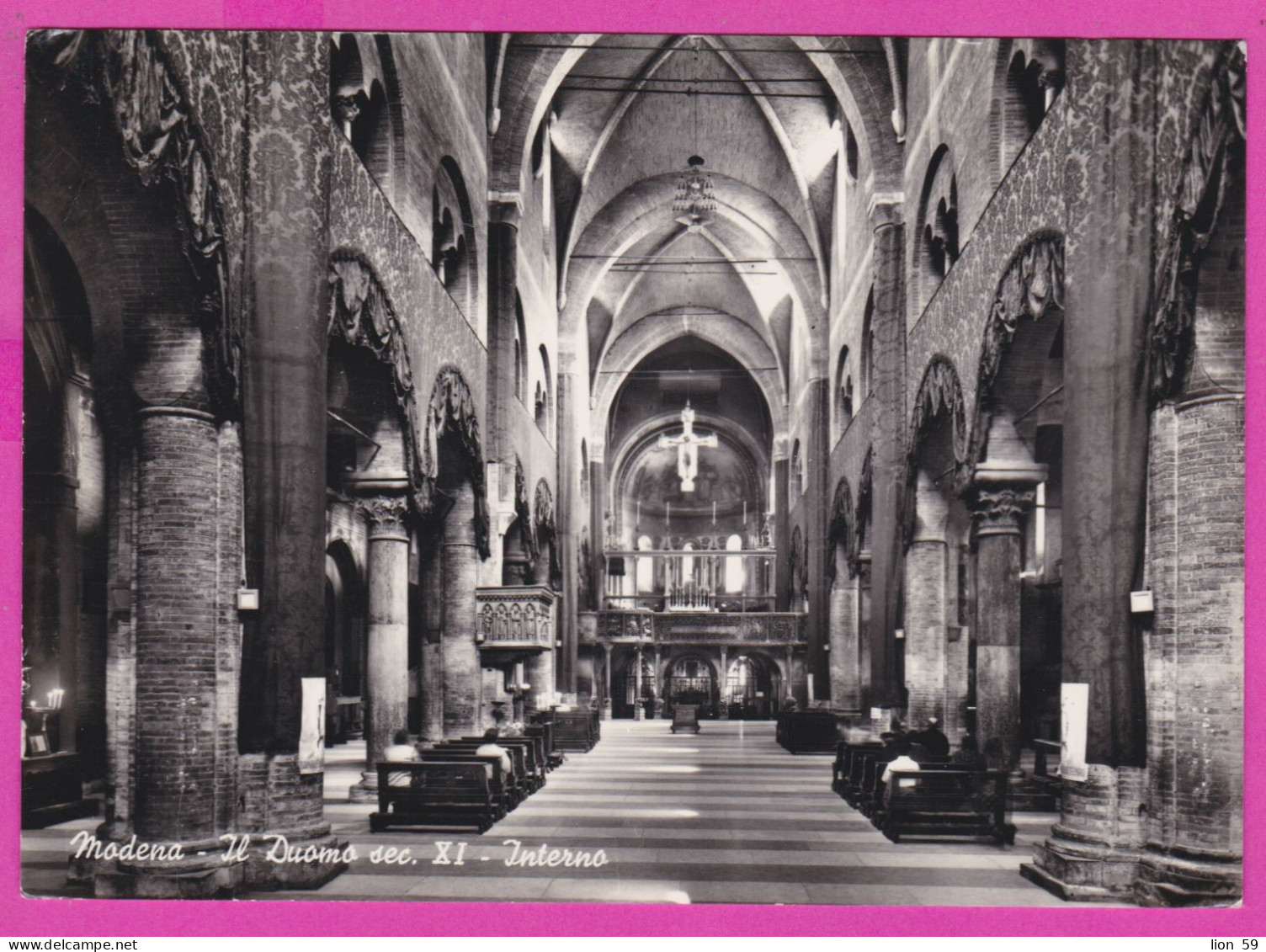 293920 / Italy - MODENA - The Cathedral XI Century The Inside PC 1963 USED 15 L Coin Of Syracuse - 1961-70: Marcofilie