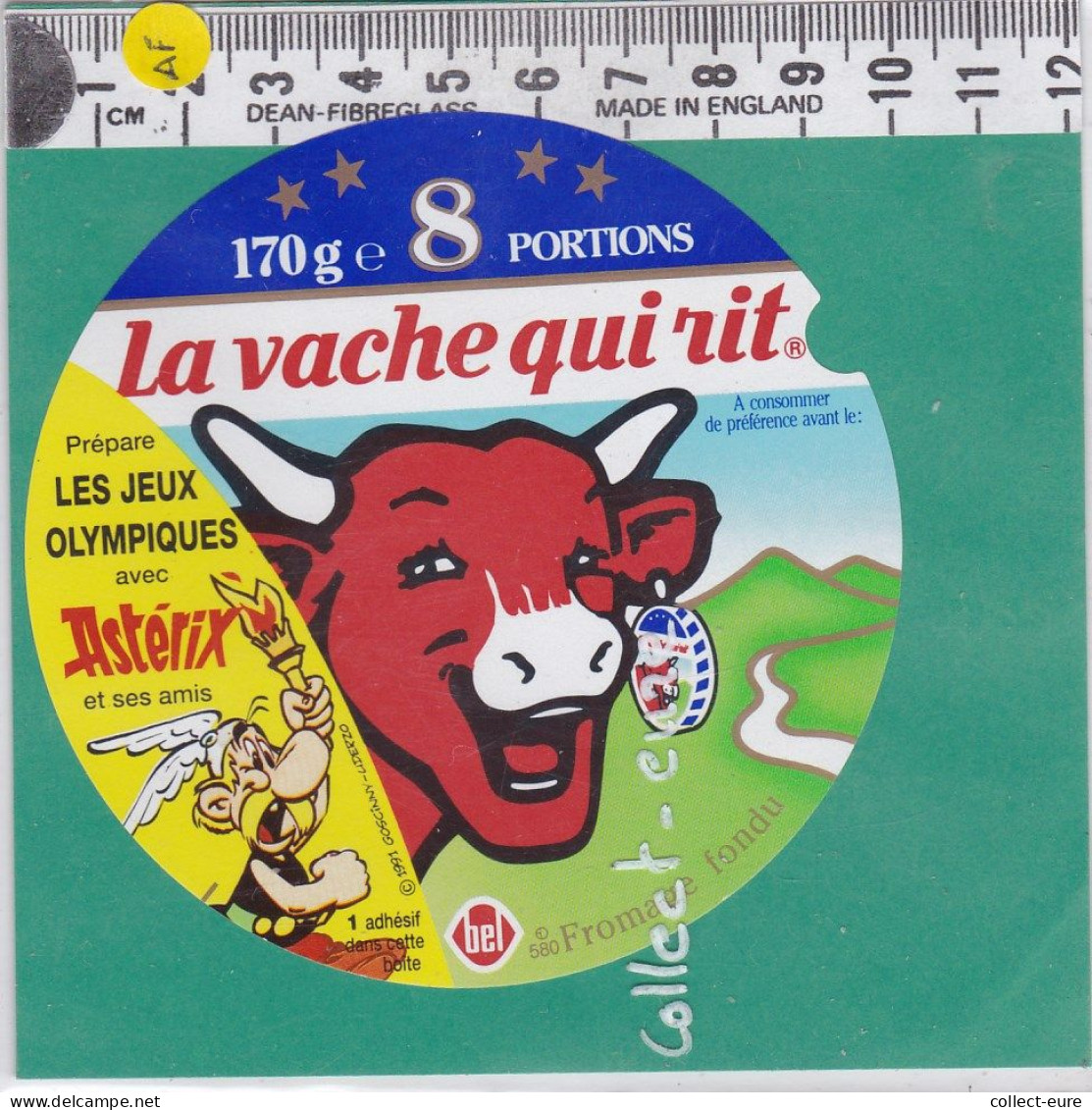 C1259 FROMAGE FONDU VACHE QUI RIT ASTERIX JEUX OLYMPIQUES 8 PORTIONS 170 Gr 580 - Fromage