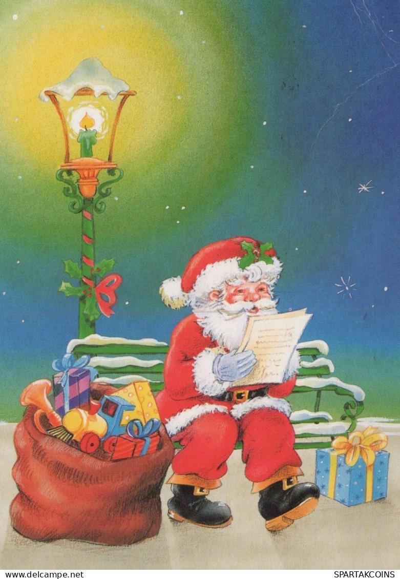 PÈRE NOËL NOËL Fêtes Voeux Vintage Carte Postale CPSM #PAK614.FR - Santa Claus