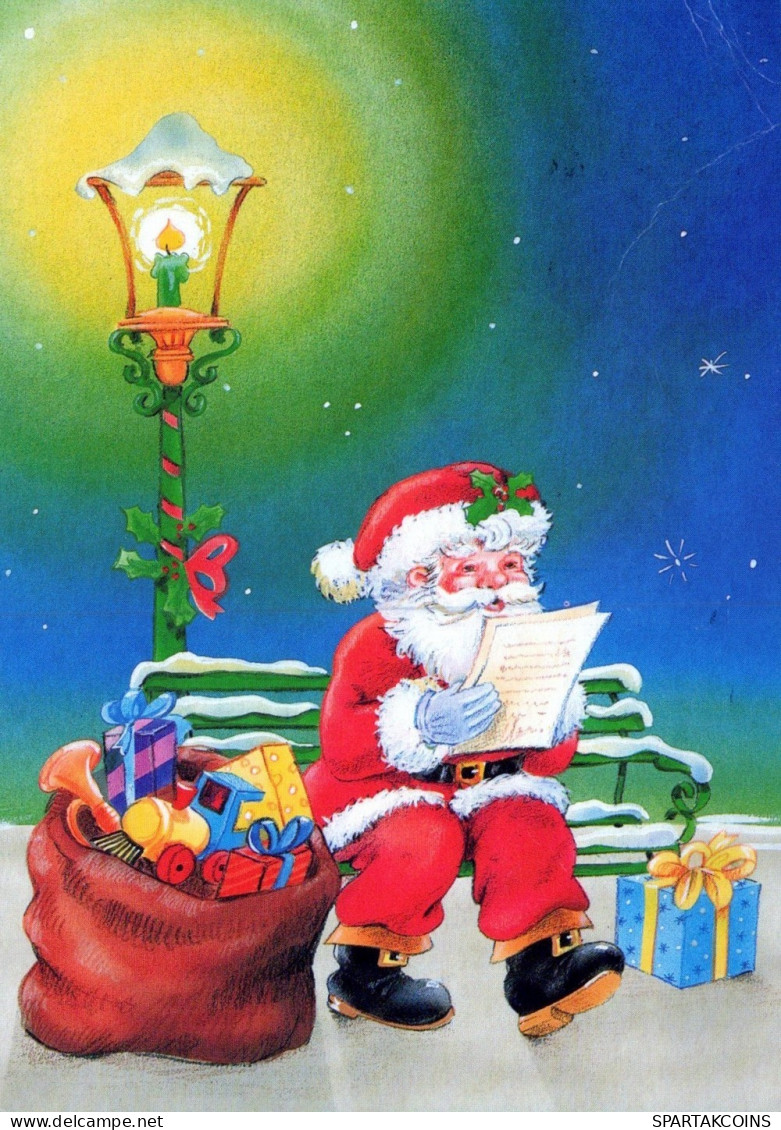 PÈRE NOËL NOËL Fêtes Voeux Vintage Carte Postale CPSM #PAK614.FR - Santa Claus