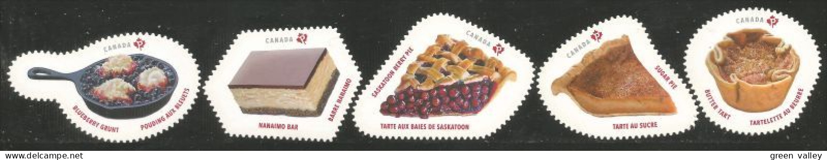 Canada Tartes Pies Tart Tartelette Gateau Cake Annual Collection Annuelle MNH ** Neuf SC (C31-77a-77e) - Unused Stamps