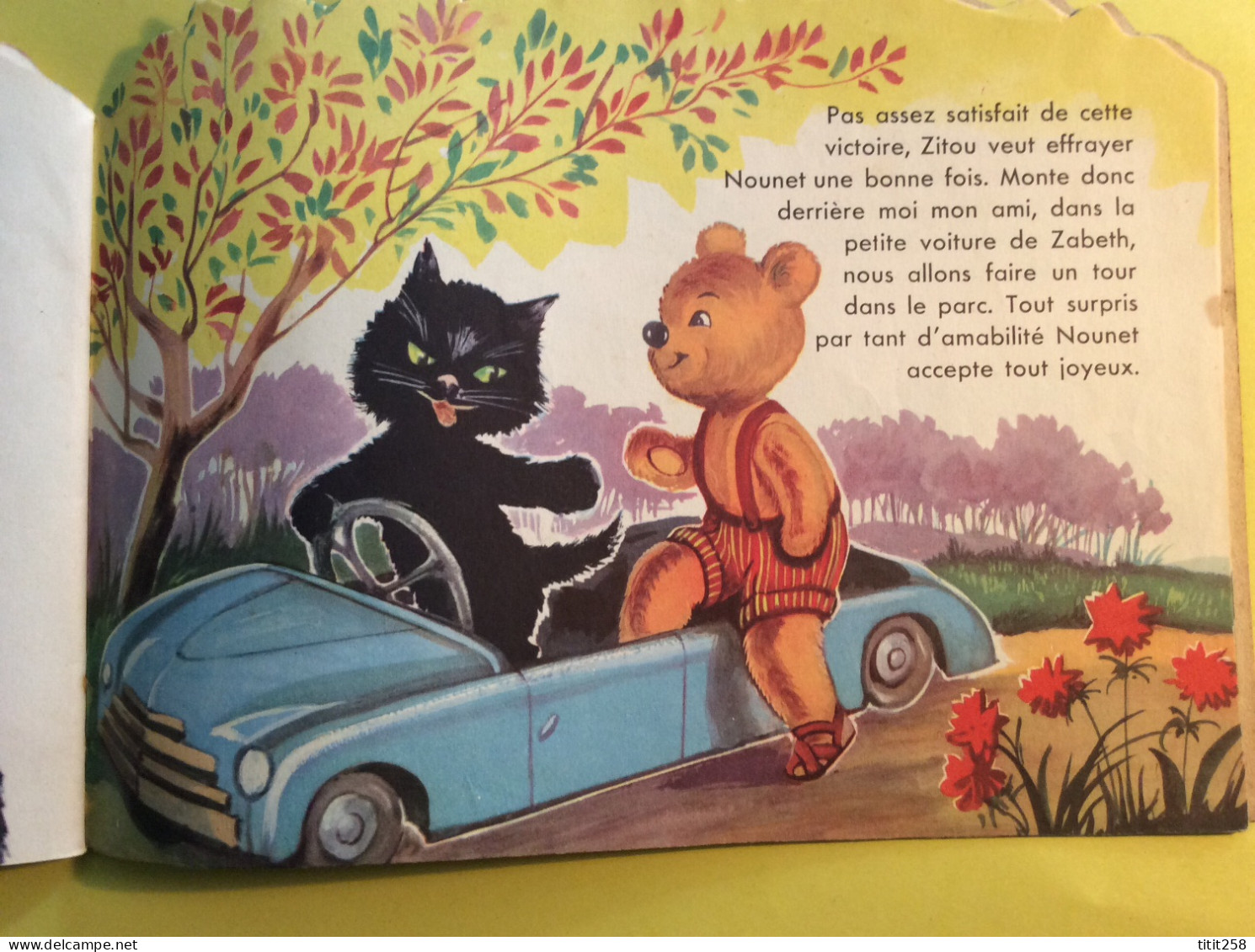 Pas Courant ! Le Beau Noêl De Zabeth / Enfantina / Ours Ourson Calin / Jouets / Voiture A Pédales / 1958 - Altri & Non Classificati