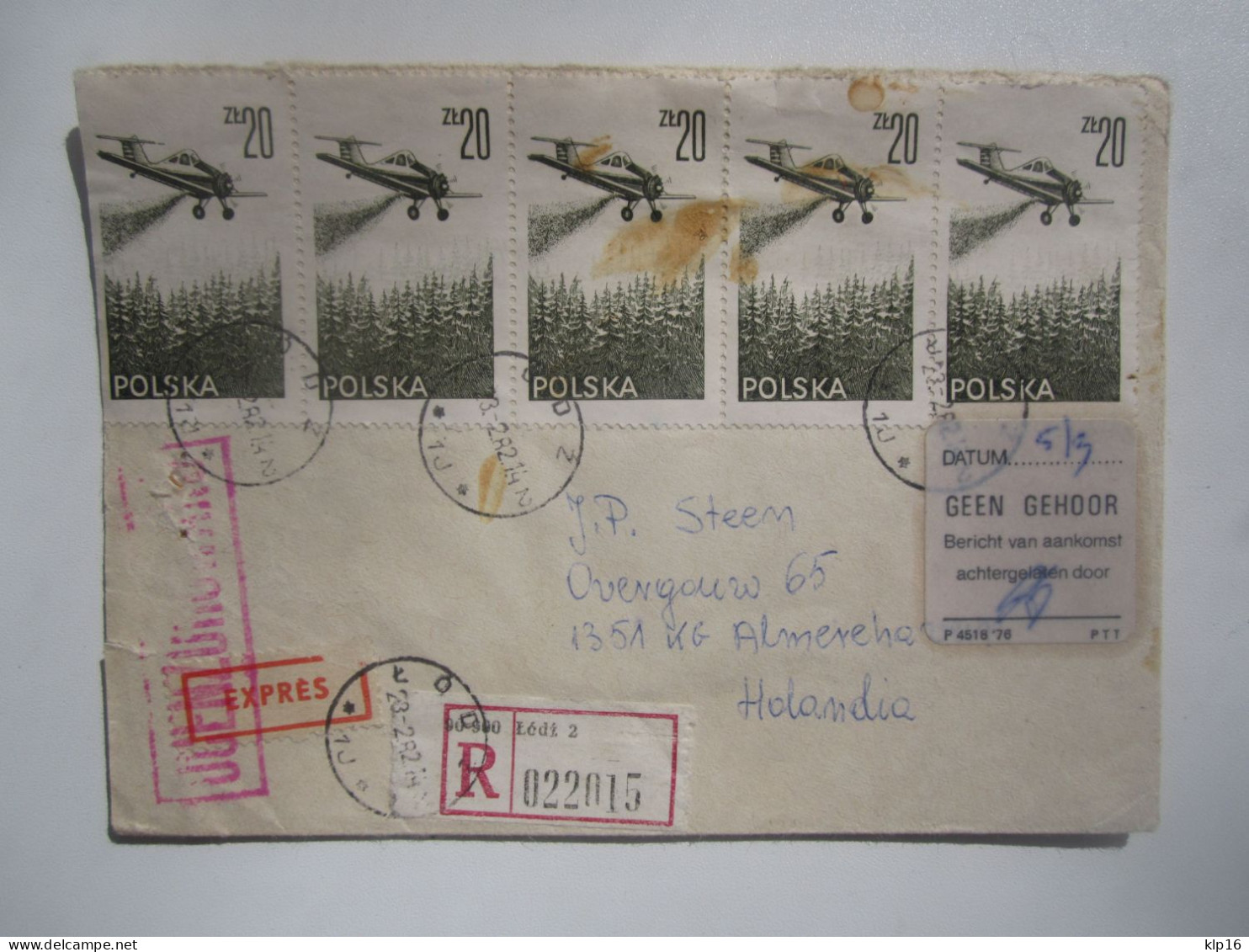 1962 POLAND EXPRESS REG COVER - Lettres & Documents